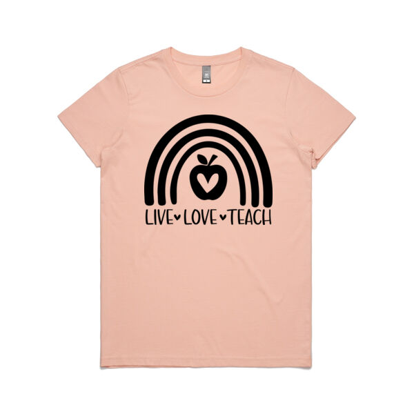 Live Love Teach Women's Tee - Women's Maple Tee Thumbnail