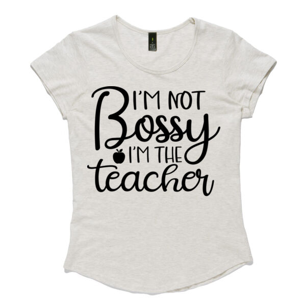 Not Bossy Teacher Tee - AS Colour Women's Mali Capped Sleeve Tee Thumbnail