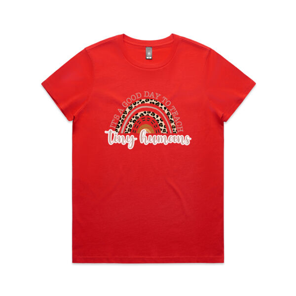 Tiny Humans Teacher Tee - Women's Maple Tee Thumbnail