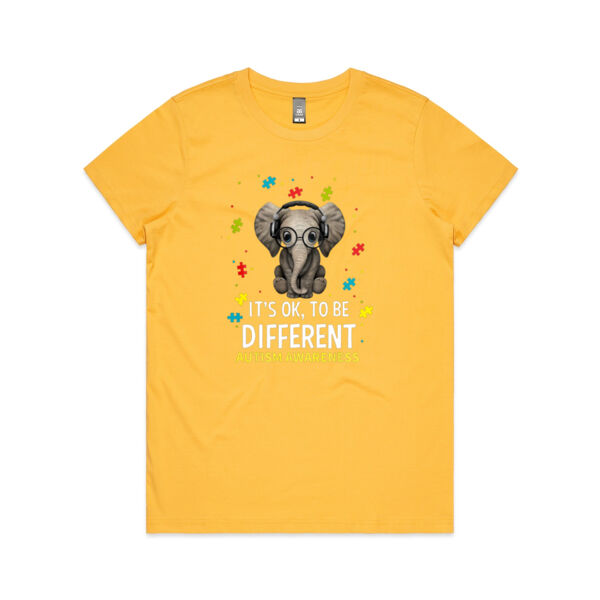 Autism Different is OK - Women's Maple Tee Thumbnail