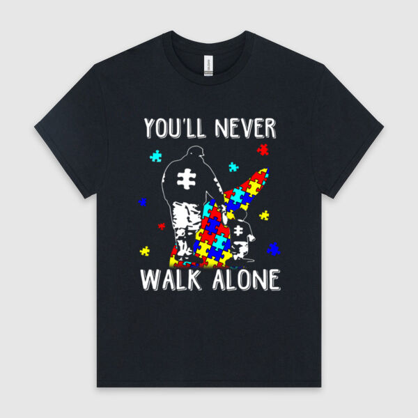 Autism Never Walk Alone - HeavyCotton™ Tee Thumbnail