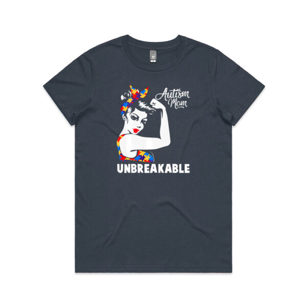 Autism Unbreakable Mom - Women's Maple Tee Thumbnail