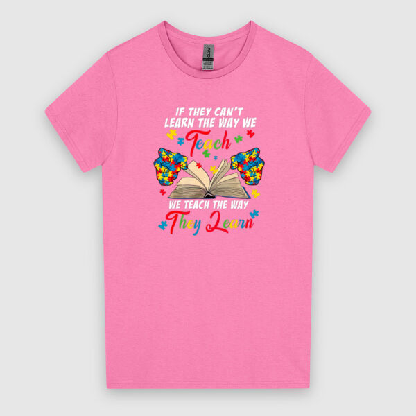 Autism Teach Learn - Women's HeavyCotton™ Tee  Thumbnail