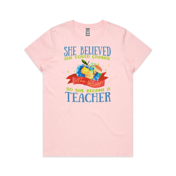 Teacher Believe  - Women's Maple Tee Thumbnail