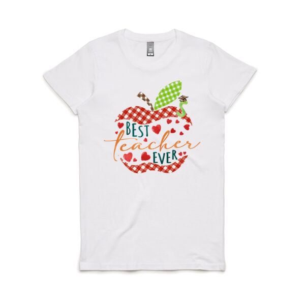 Teacher Best Custom - Women's Maple Tee Thumbnail