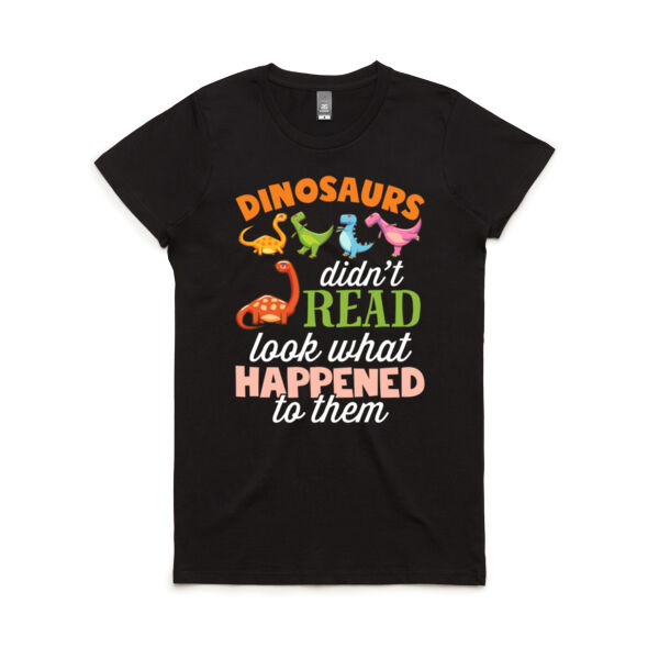 Teacher Dino Read - Women's Maple Tee Thumbnail