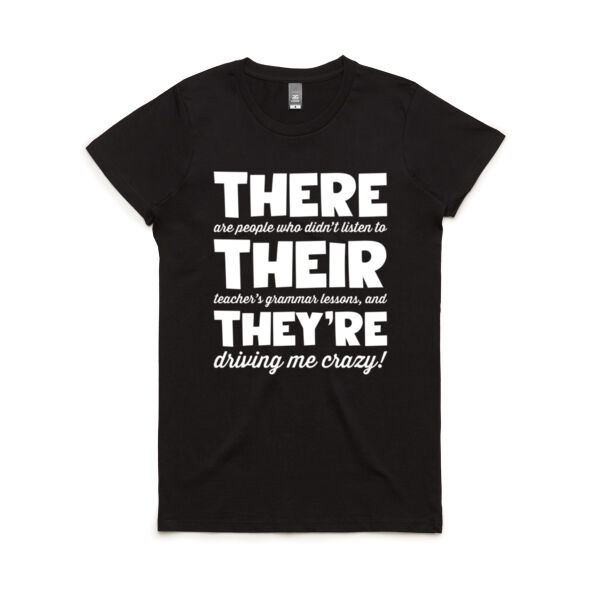 There Their They're - Women's Maple Tee Thumbnail