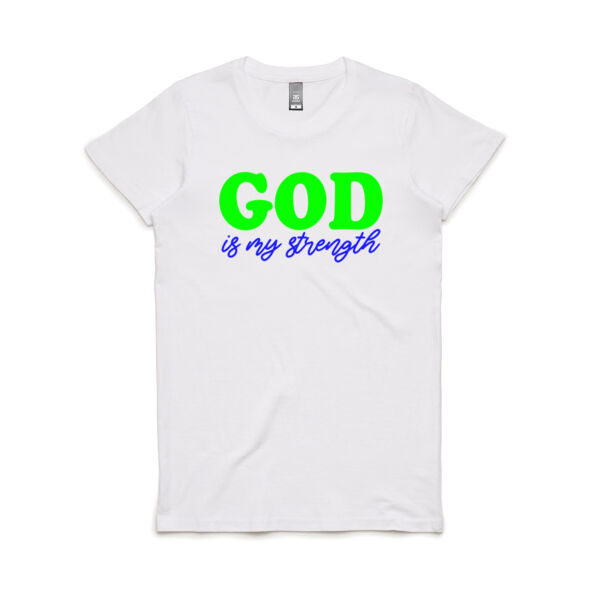 Faith God is My Strength - Women's Maple Tee Thumbnail