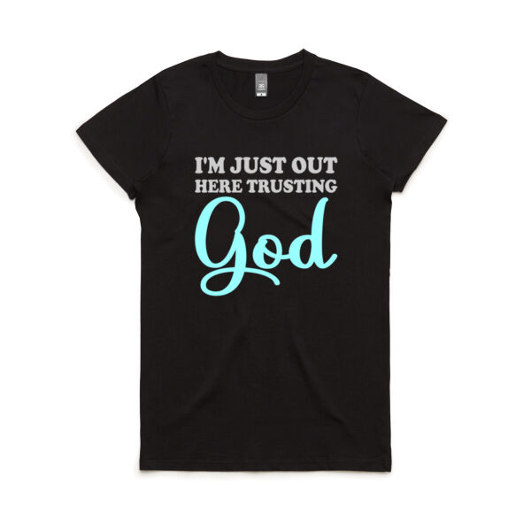 Faith Trust GOD - Women's Maple Tee Thumbnail