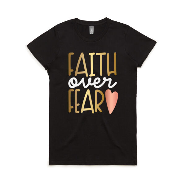 Faith over Fear - Women's Maple Tee Thumbnail