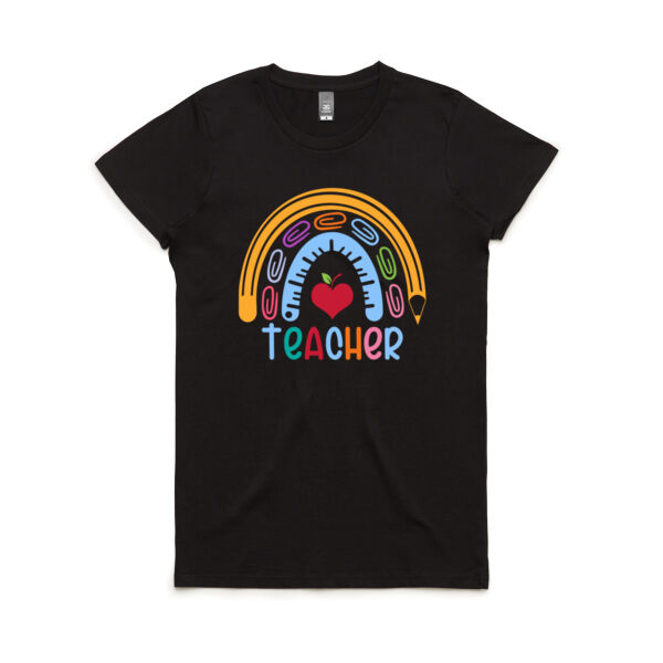 Teacher Rainbow - Women's Maple Tee Thumbnail