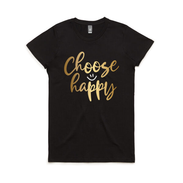 Choose Happy - Women's Maple Tee Thumbnail