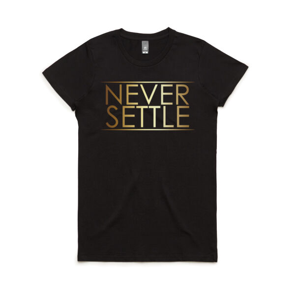 Never Settle - Women's Maple Tee Thumbnail