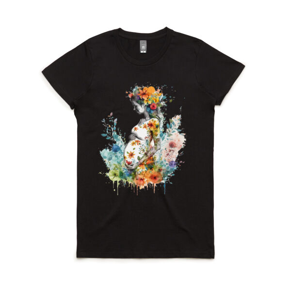 Pregnant Lady Andrea - Women's Maple Tee Thumbnail