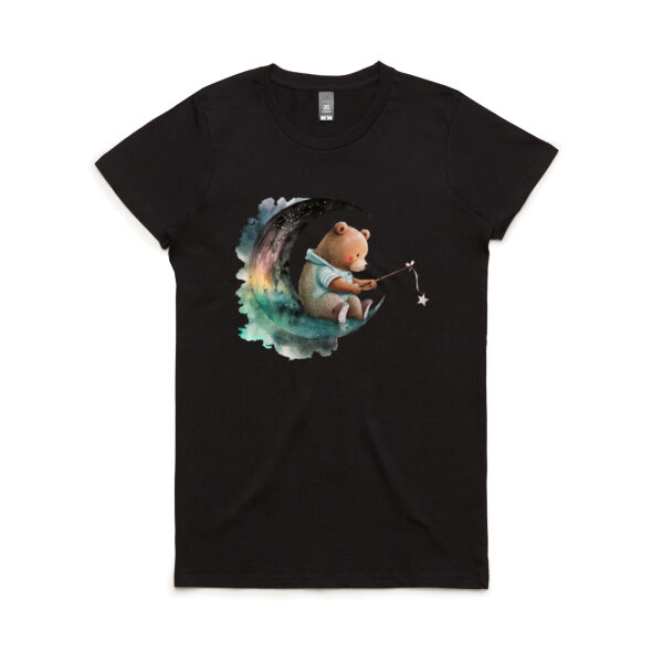 Moon Bear Fishing - Women's Maple Tee Thumbnail