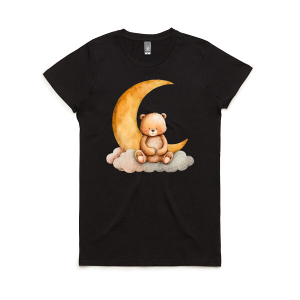 Moon Bear Sitting - Women's Maple Tee Thumbnail