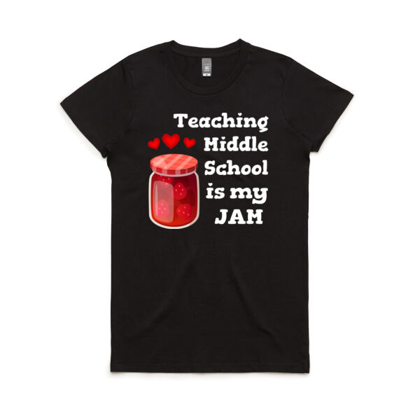 Teacher Teaching Middle School is My Jam - Women's Maple Tee Thumbnail