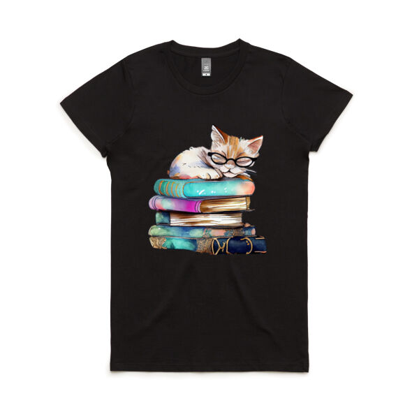 Cat Sleeping - Women's Maple Tee Thumbnail