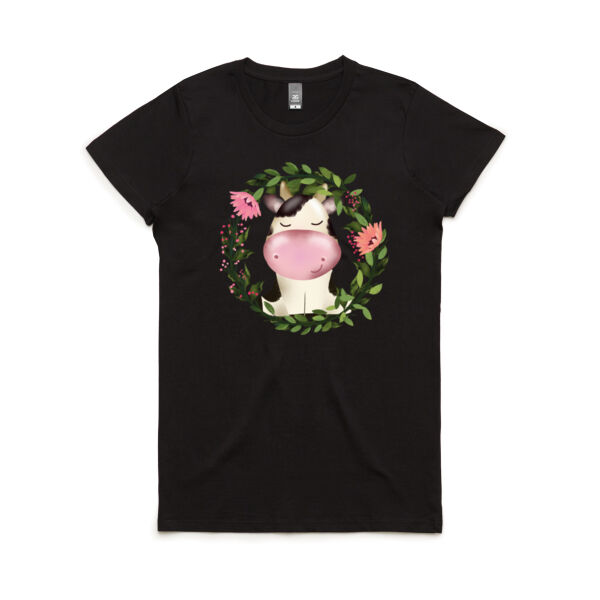 Cute Cow - Women's Maple Tee Thumbnail