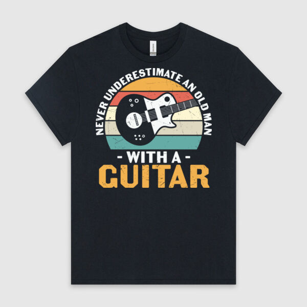 Music Old Man Guitar - HeavyCotton™ Tee Thumbnail