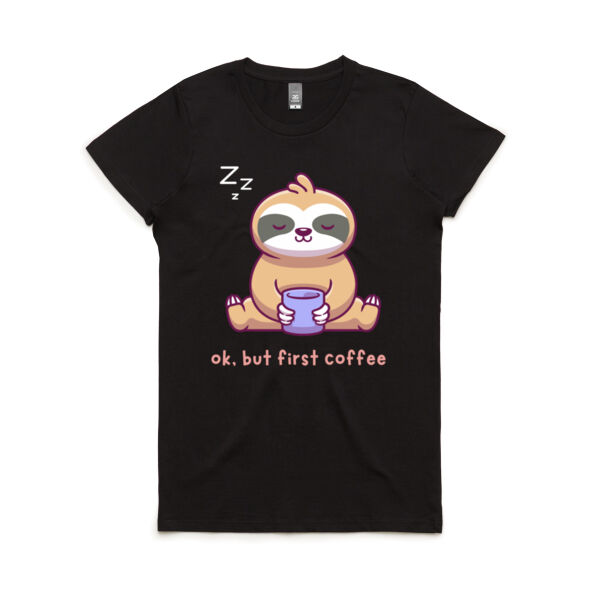 But First Coffee - Women's Maple Tee Thumbnail