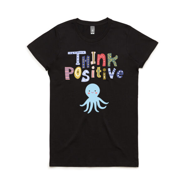 Think Positive - Women's Maple Tee Thumbnail