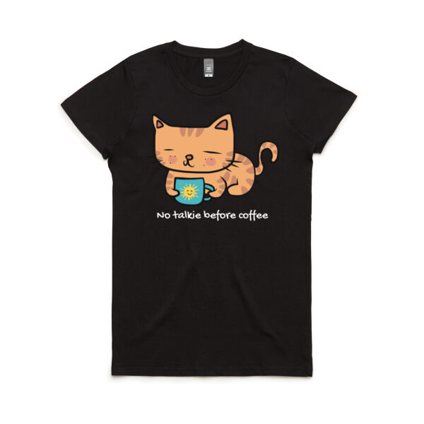 No Talkie Before Coffee - Women's Maple Tee Thumbnail