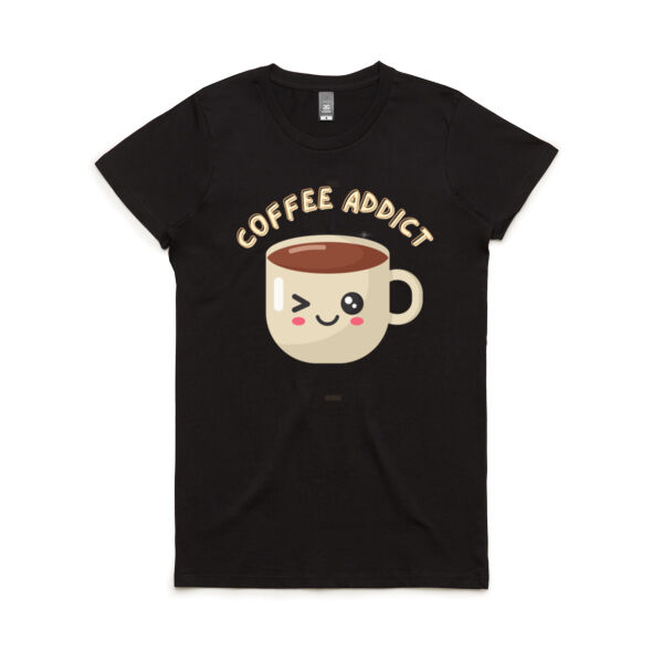 Coffee Addict - Women's Maple Tee Thumbnail
